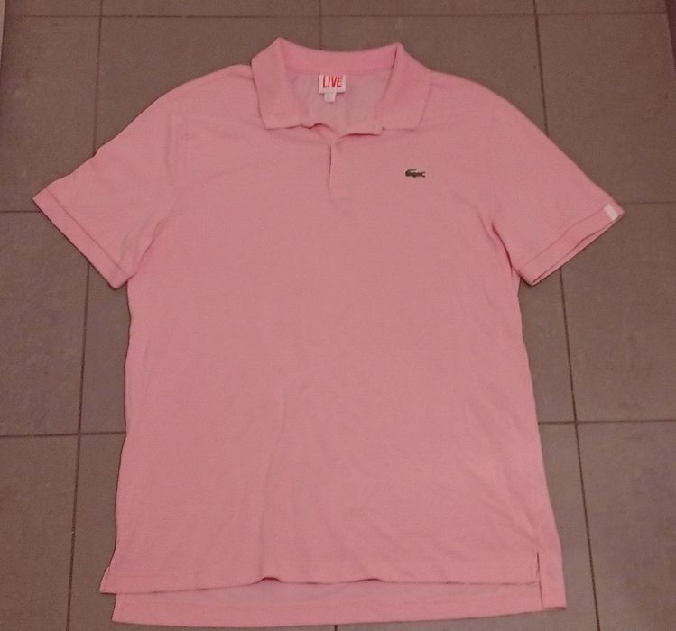 Różowa koszulka polo Lacoste L!VE – oryginał
