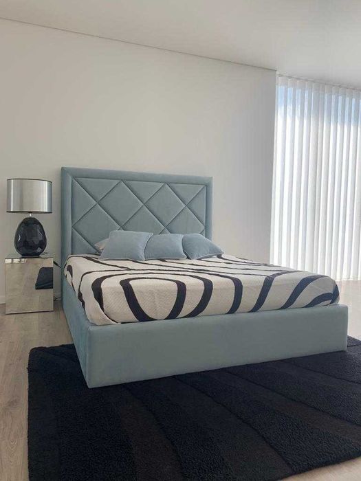 CAMA ESTOFADA NOVA, varias cores e medidas FABRICA