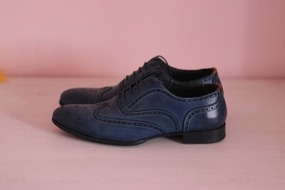 Sapatos de homem PS By Paul Smith Miller Navy Brogue