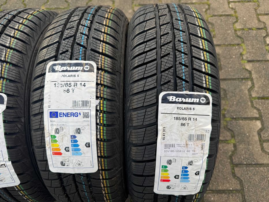 4x Nowe opony Zimowe 185/65r14 BARUM POLARIS 5 (2024r)