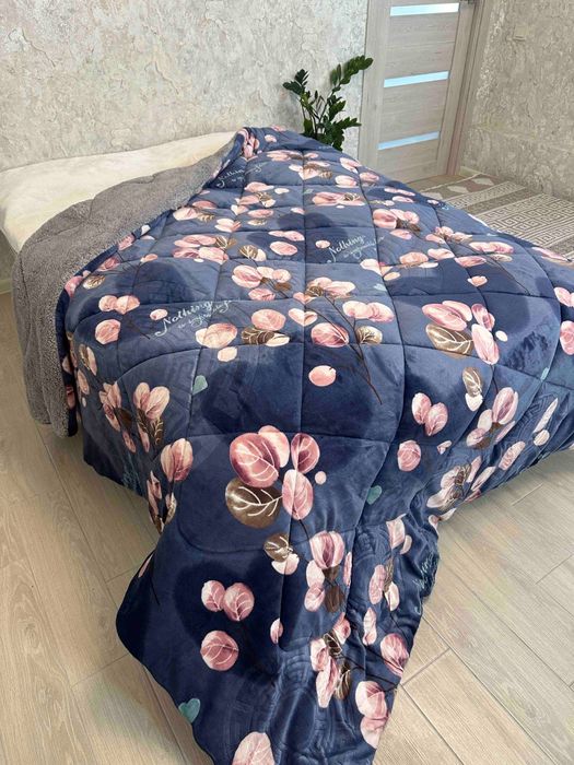 Акція 3 дні! Тепла хутро велюрова ковдра на овчині велюрове покривало