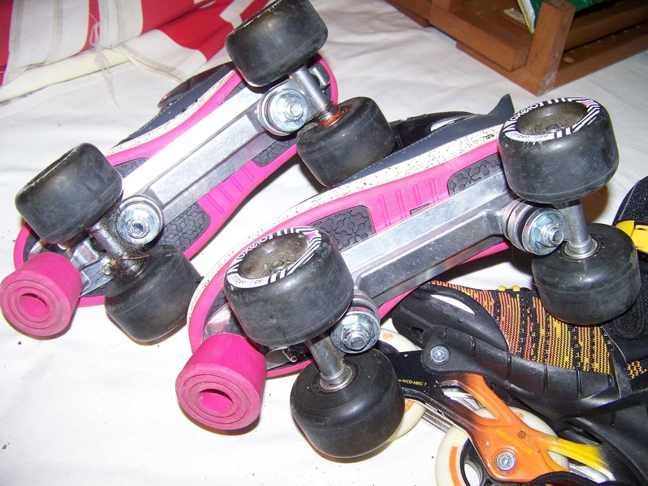 patins em linha para criança nº 32 e 4 rodas nº 39