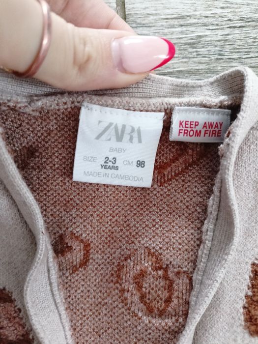 Kardigan Zara r98 dla dziewczynki