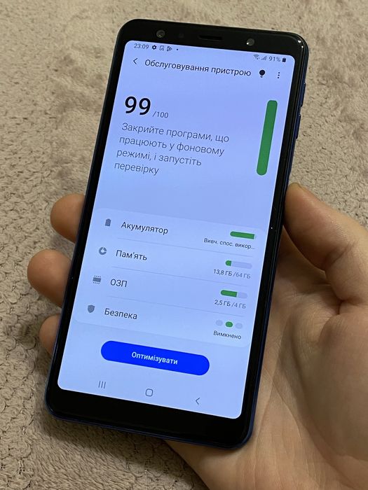 Швидкий Телефон Samsung Galaxy A7 2018 4/64gb NFC Android 10 #88