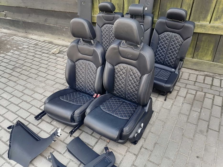Siedzenia fotele komplet tapicerki skóra AUDi SQ7 Q7 4M S-line 5-osób
