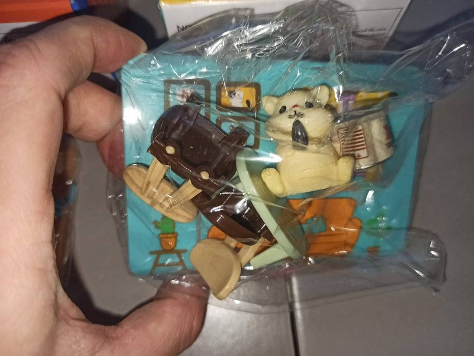 Figurki kotek i chomik z akcesoriami