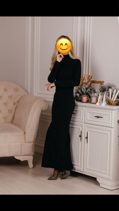 Святкова чорна сукня довжина максі