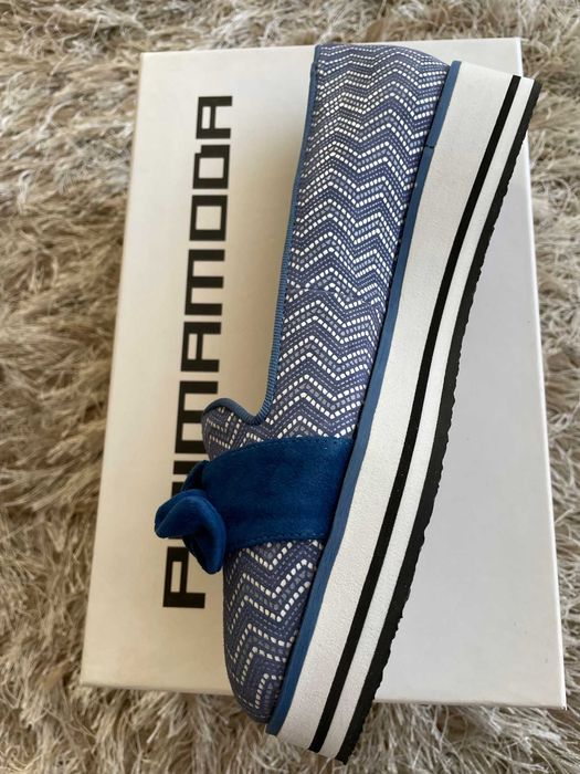 Primamoda 37 nowe niebieskie kokarda wysyłka 0zł