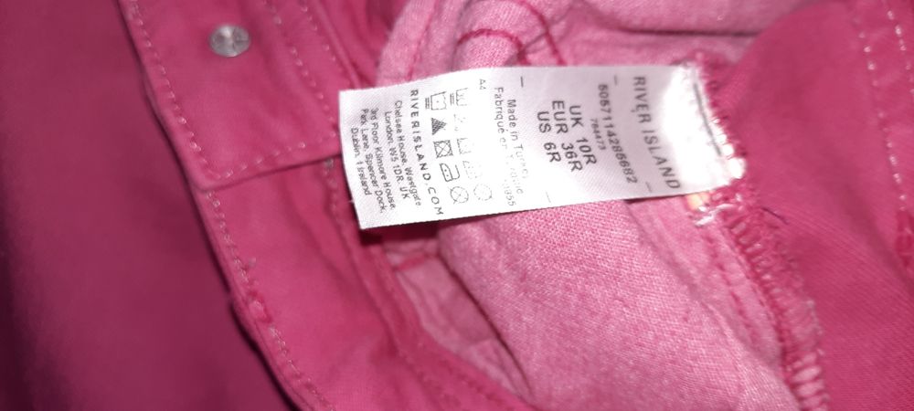 Dzwony river island dzwony różowe jeansy szerokie