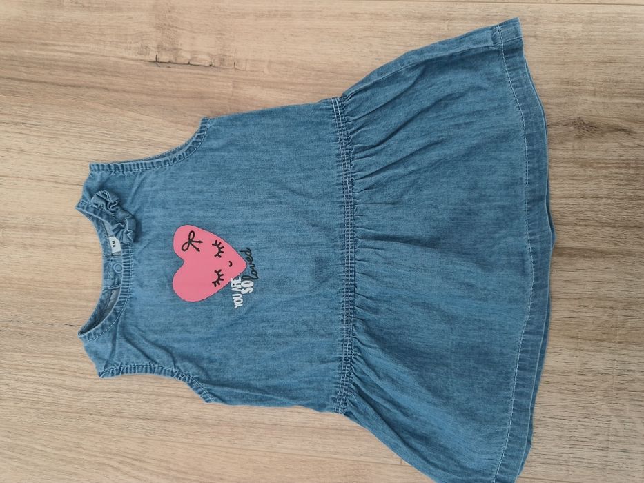 Jeansowa sukienka r68-74