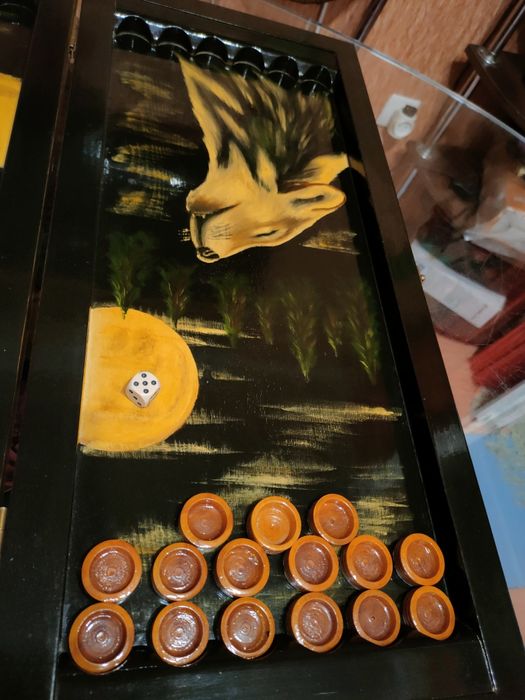 Большой деревянный игровой набор нарды  ИТК 60х54 см.