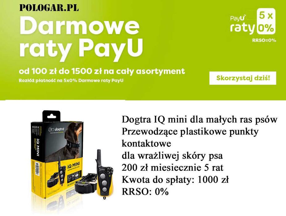 Obroża elektroniczna Dogtra IQ mini dla małych ras psów od 3,5 kg