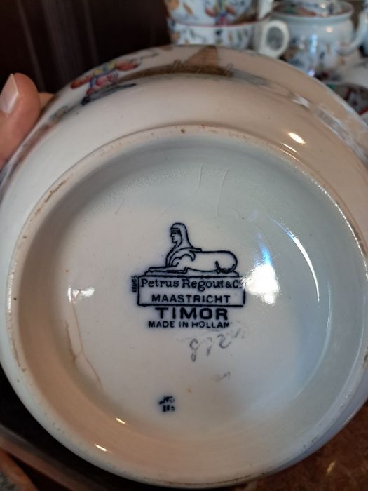 Serviço chá loiça holandesa, motivos orientais