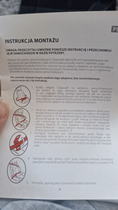 Zopa adapter do pasów w ciąży