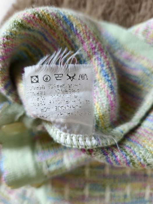 Pastelowa kamizelka vintage tweed bouclé Giulia XXL 44