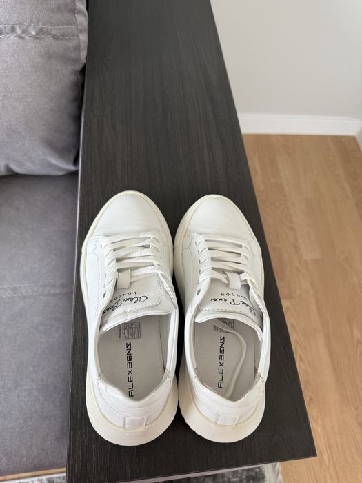 Жіночі білі шкіряні кеди alex bens 34 розмір