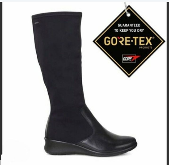 Ecco 36 сапоги жіночі шкіряні чоботи весняні черевики взуття ессо