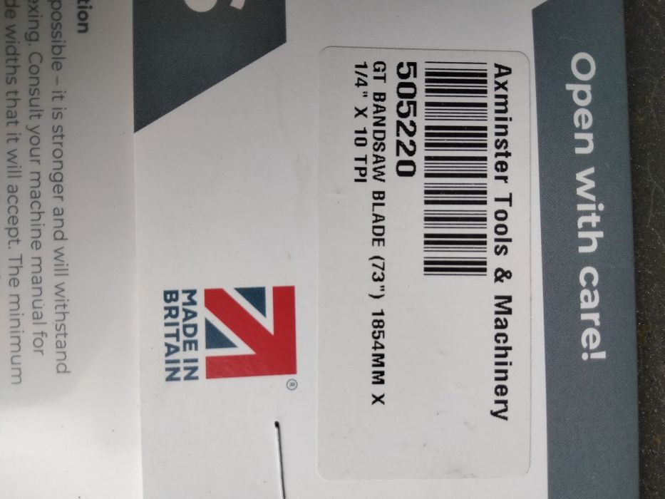 Lâminas de serra fita Axminster