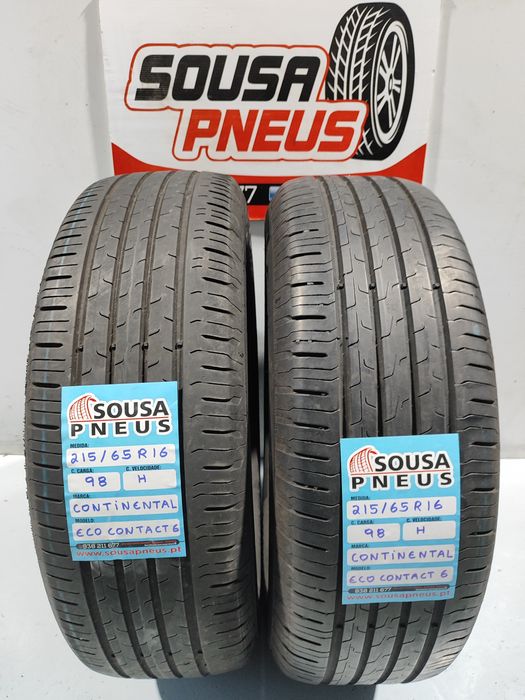 2 pneus semi novos 215-65R16 Continental - Oferta dos Portes