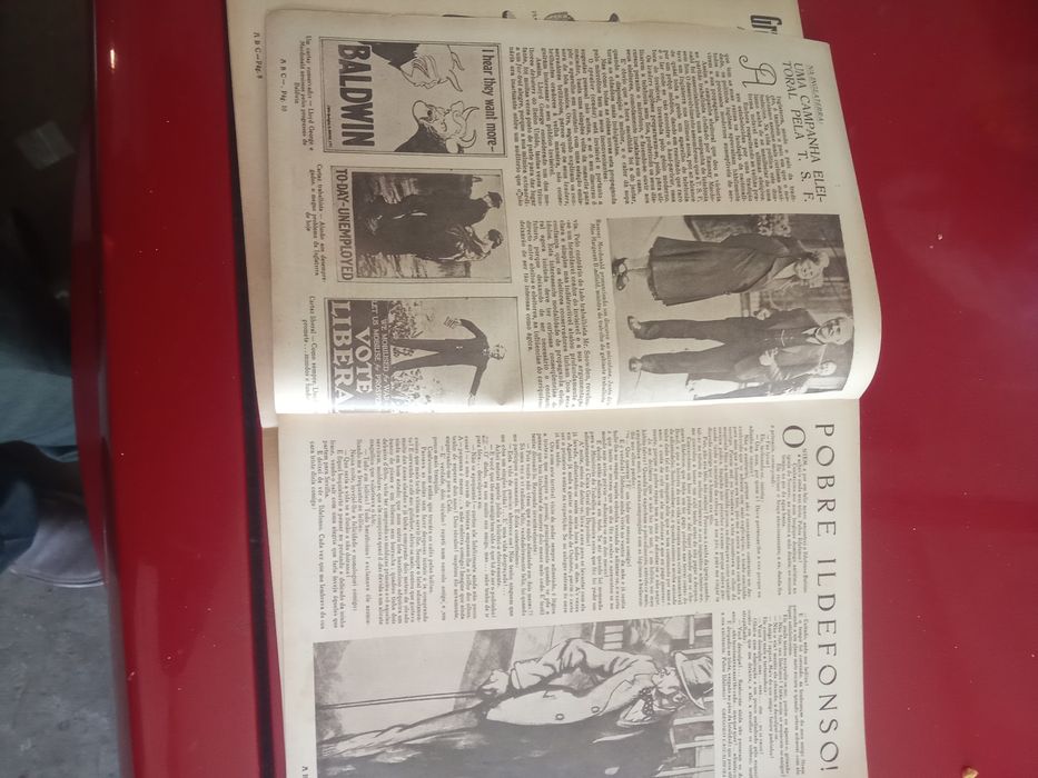 Revista ABC setembro de 1929! Carmona em Sintra!
