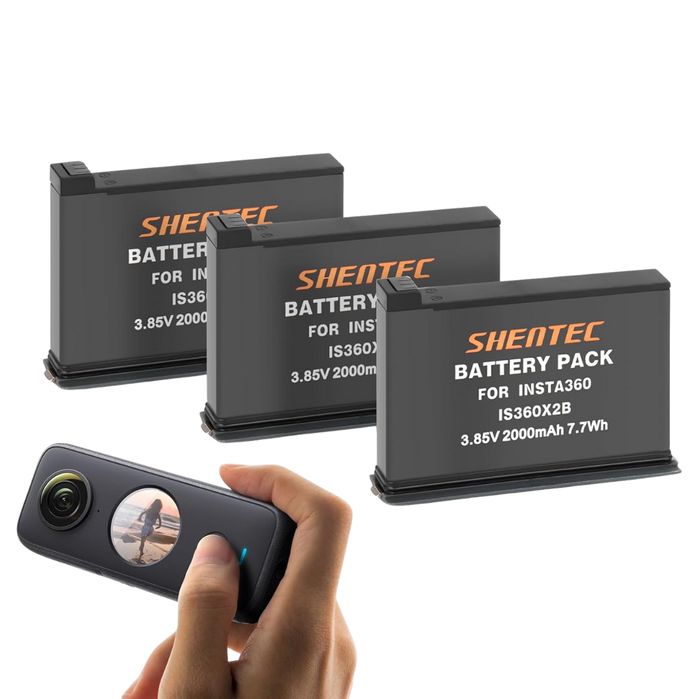 3× akumulator 3,85V 2000mAh potrójna ładowarka USB-C Insta360 ONE X2