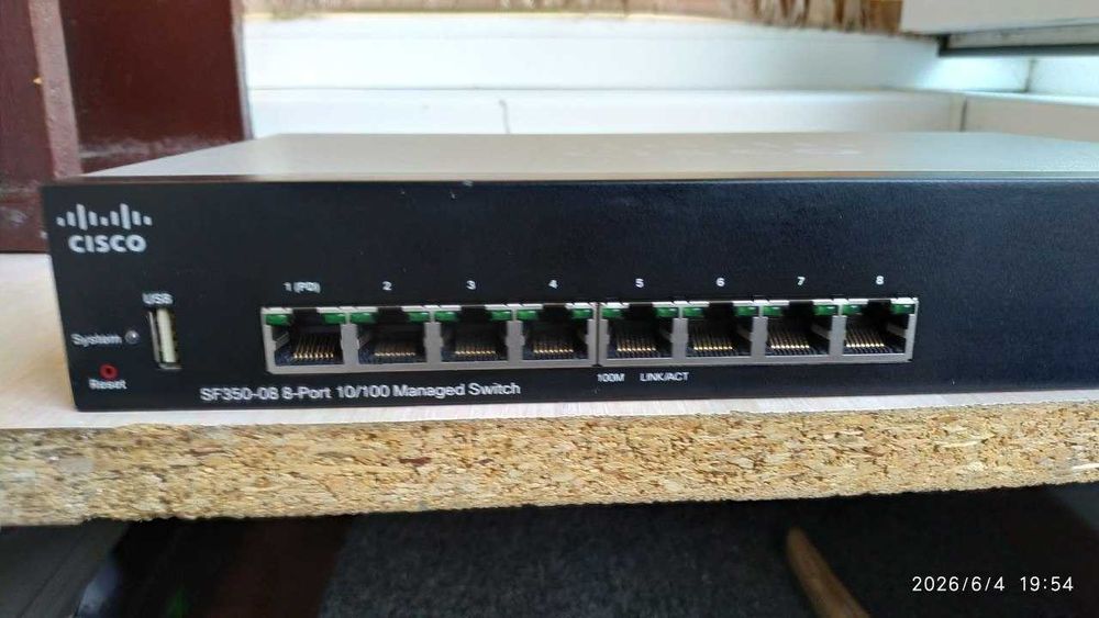 Коммутатор Cisco SB SF350-08-K9-V01