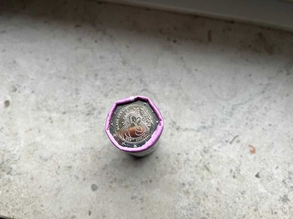 Estonia 2 euro roll 2022 "Slava Ukraini" - Ukraine Freedom (x25) coins