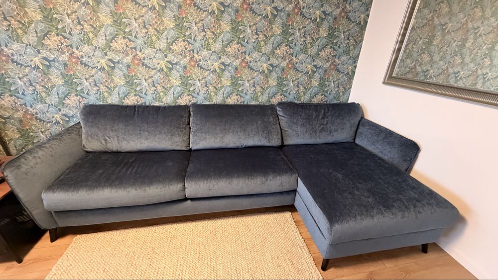 Sits narożnik sofa z funkcją spania i skrzynią na pościel