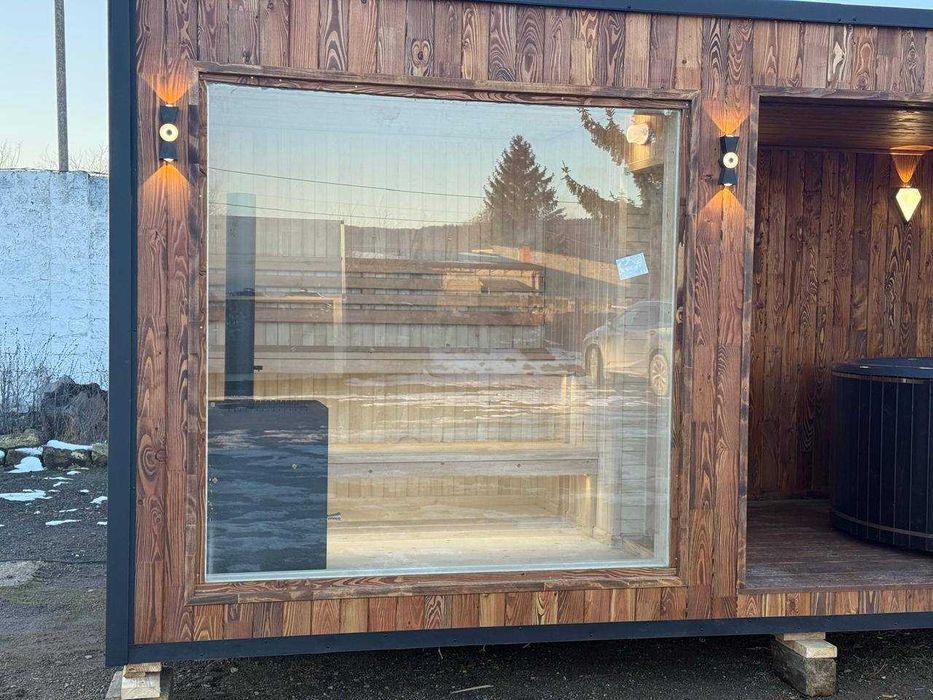 Модульна сауна. Сауна на дровах. Спа комплекс. Сауна з чаном.