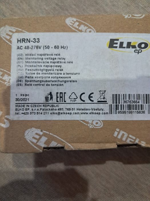 Przekaźnik kontroli napięcia HRN-33 / HRN 33