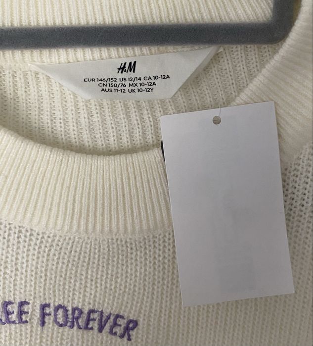 Nowy sweter sweterek pastelowe odcienie H&M rozmiar 146/152