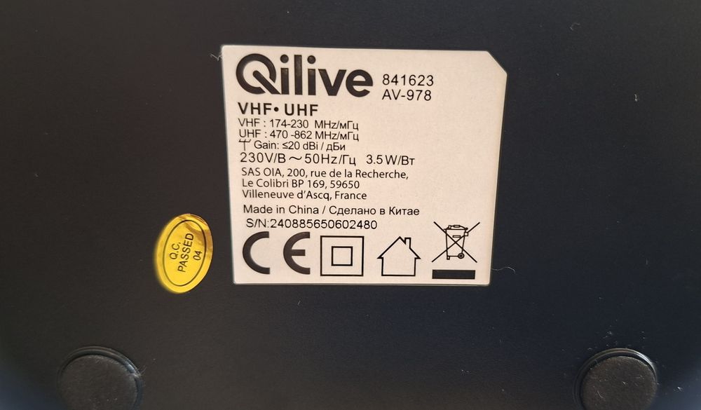 Antena portátil para TV com amplificador