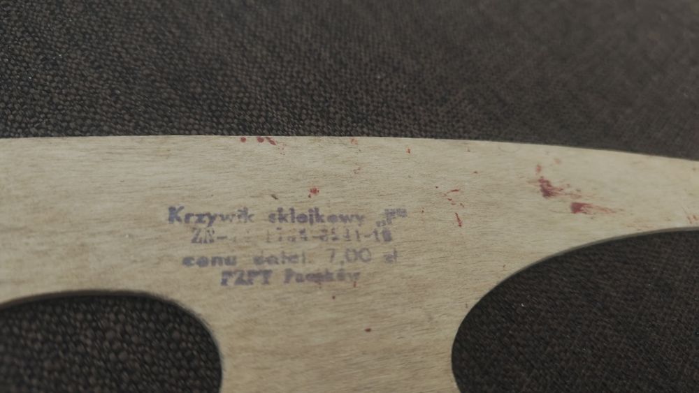 Drewniane krzywiki kreślarskie prl