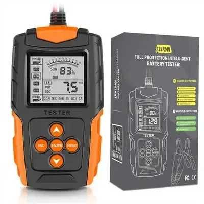 FOXSUR Электронный тестер аккумуляторов нагрузочная вилка 12/24В