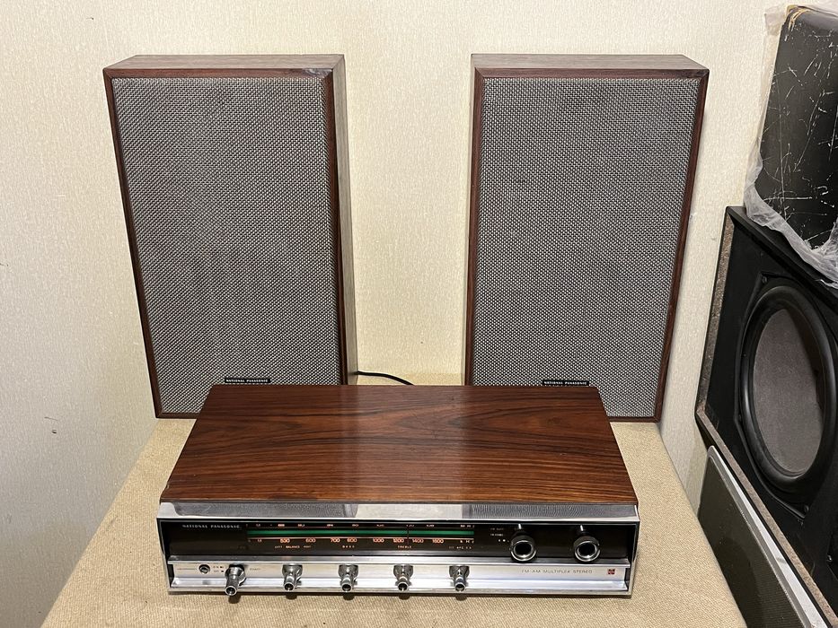 Редкий японский германиевый ресивер 60-х NATIONAL PANASONIC RE-7670BS + акустика