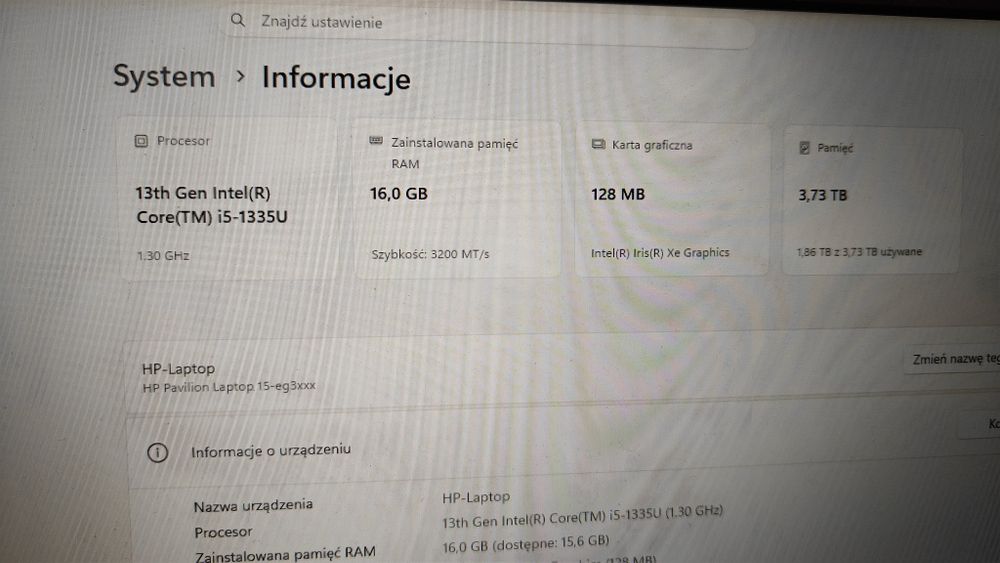 HP Pavilion 15-eg3304nw 16GB Ram, 4TB  Lexar SSD MN790