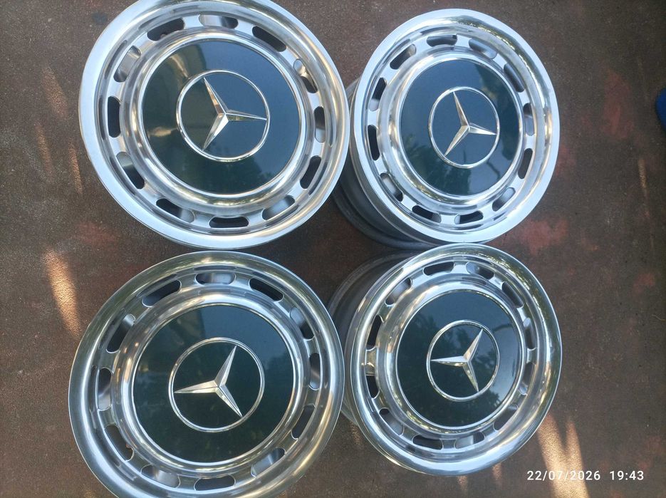 Tampoes roda Mercedes Classicos jantes 14 em inox como novos