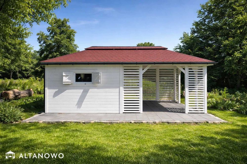 Drewniany domek ogrodowy z altaną letniskowy 3x6 bez pozwolenia | rod