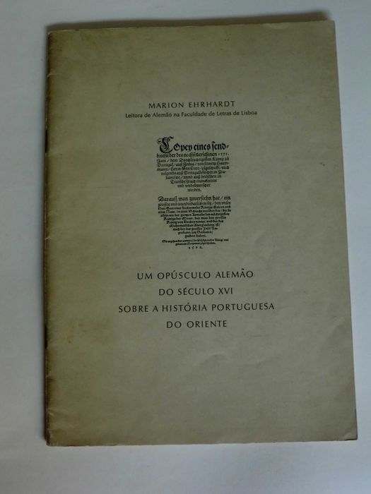 Um opúsculo Alemão do Século XVI sobre a História Portuguesa