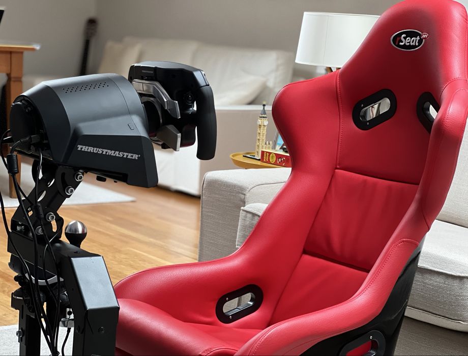 Simulador Completo SimRacing - RSeat V3 + Thrustmaster T-GT + Aro Ferrari SF1000 + Aro Sparco R383
