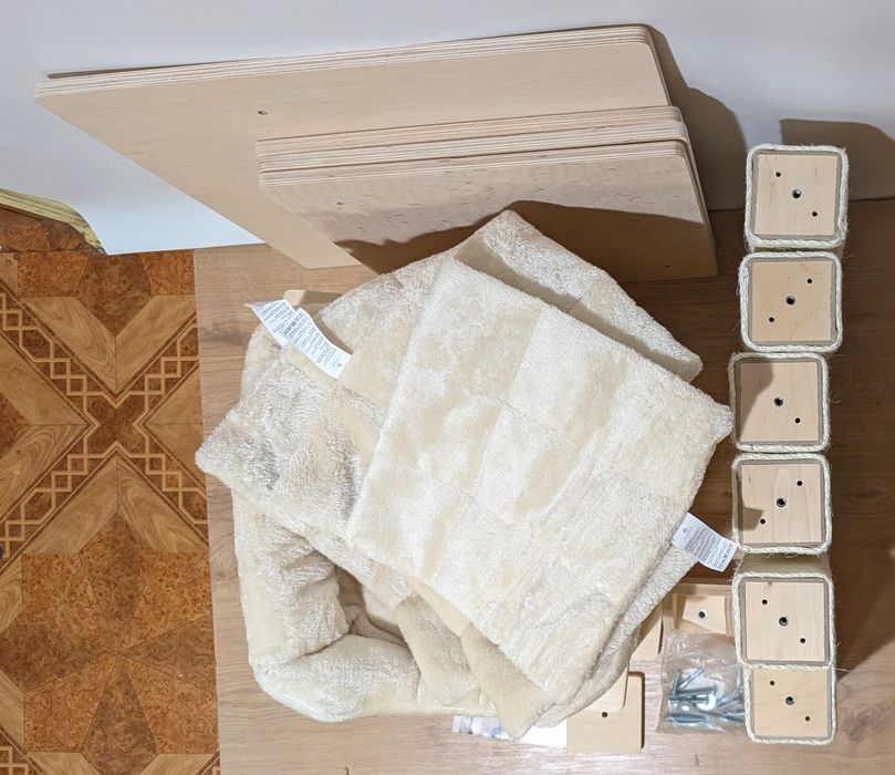 Natural Paradise Drapak dla Kota Orchid Vanda L Kremowy 91x71x154 DUŻY