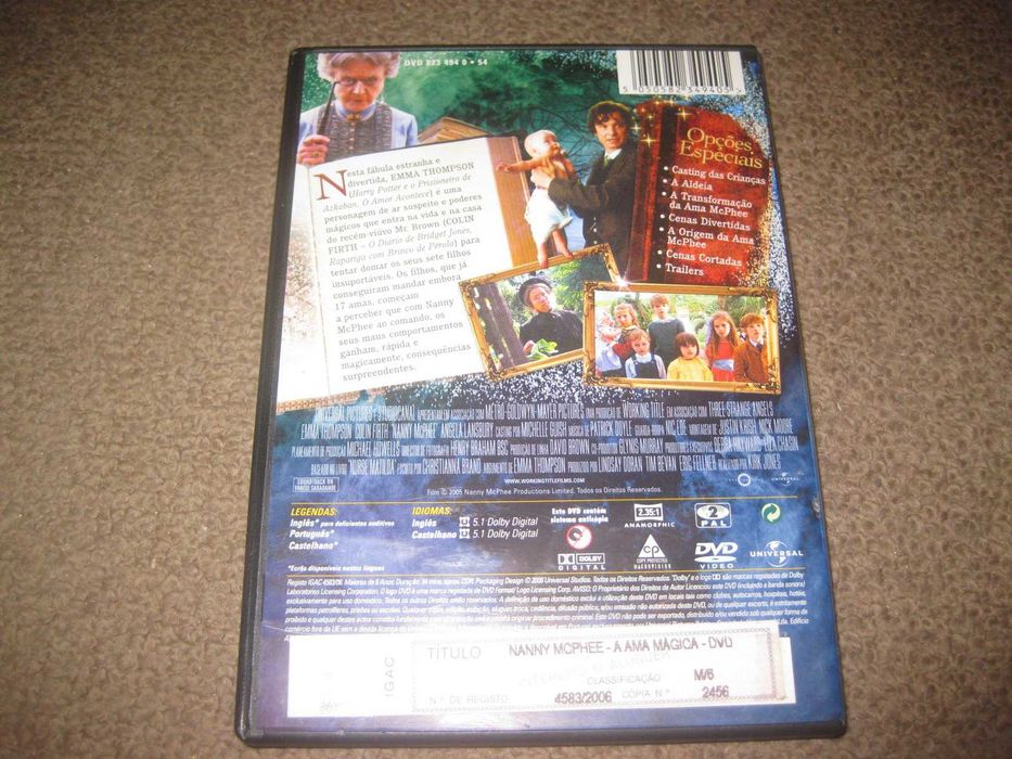 DVD "Nanny McPhee: A Ama Mágica" com Emma Thompson
