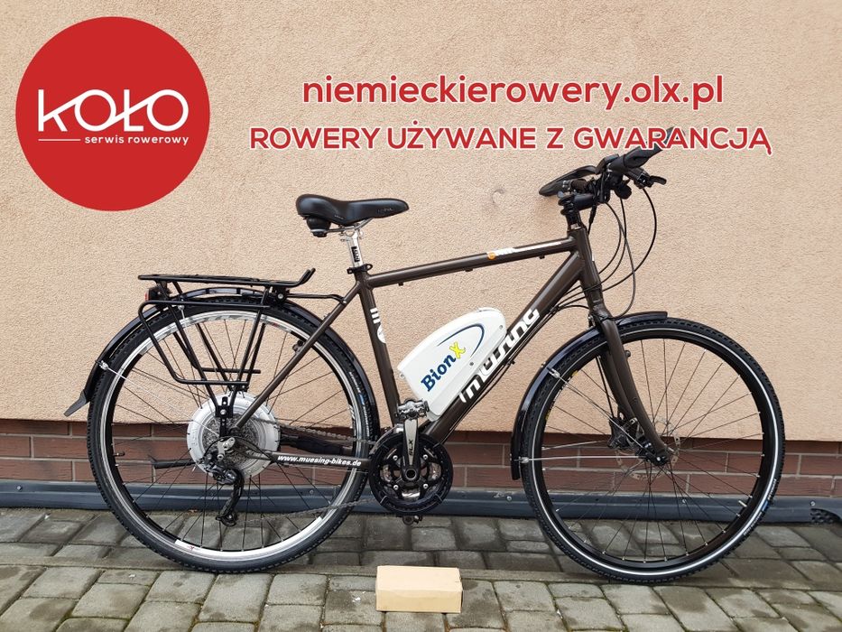 Rower elektryczny MUSING koła 28 SHIMANO SLX zepsuta bateria!