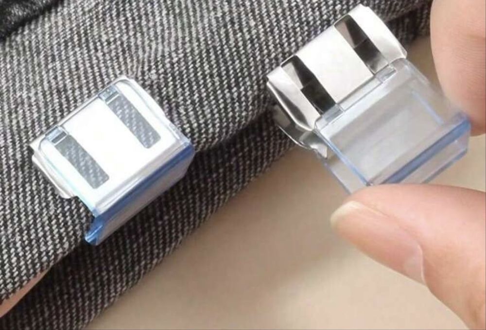 Klipsy do bezinwazyjnego skracania i upinania spodni Nowe 12 sztuk