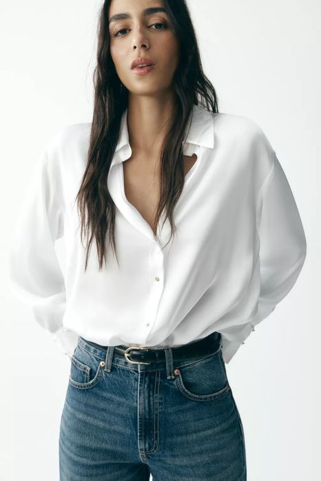 Біла сорочка блуза Zara