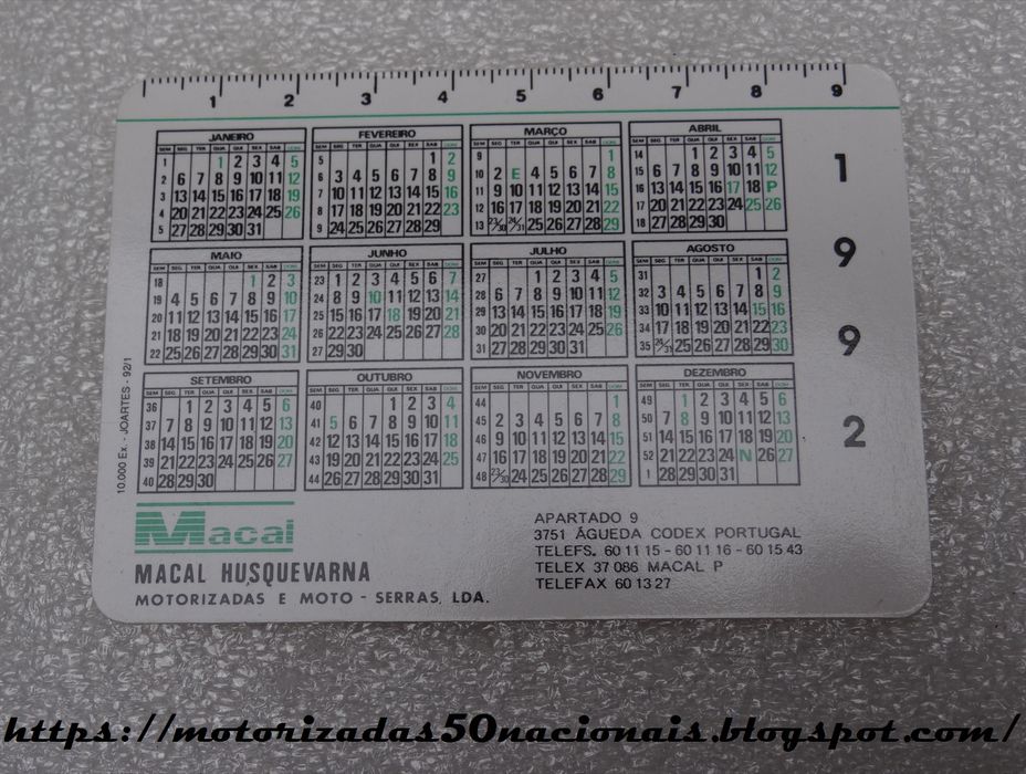 Conjunto de Artigos de Colecionador Macal
