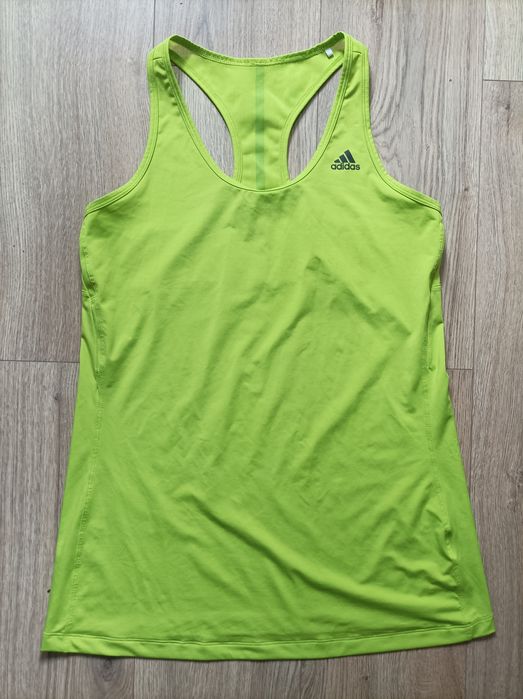 Adidas, bokserka, tunika, neonowa , zielona, L