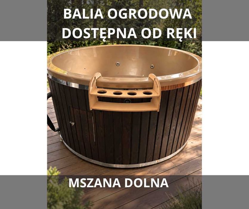 Balia ogrodowa AKRYLOWA ZŁOTA PERŁA z piecem zewnętrznym DOSTĘPNA OD RĘKI!!