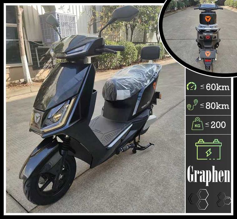 Електроскутер YADEA GT25 1400Вт 80км 23Аh Электро скутер Black
