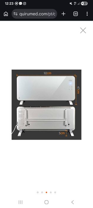 Aquecedor elétrico smart 2000W com app WiFi – Gridinlux (vidro)